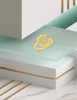 Bague Shéhérazade motif or jaune 750‰ SO OR
