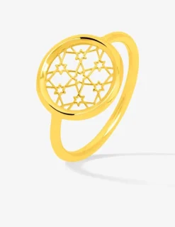 Bague Shéhérazade motif or jaune 750‰ SO OR