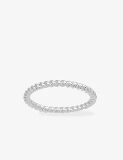 Bague torsadée argent rhodié 925 ‰ SO OR