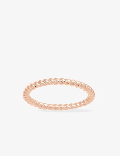 Bague torsadée plaqué or rose SO OR