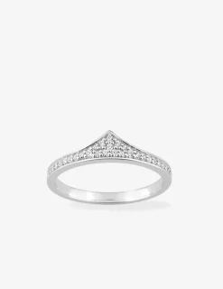 Bague triangulaire argent 925‰ rhodié et oxydes de zirconium SO OR