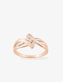 Bague trilogie plaqué or rose SO OR