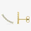 Barrettes d'oreilles clous plaqué or et oxyde de zirconium SO OR