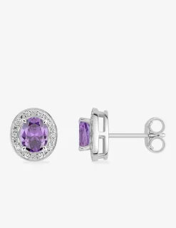 Boucle d'oeilles Or 375 ‰ avec amethyste SO OR