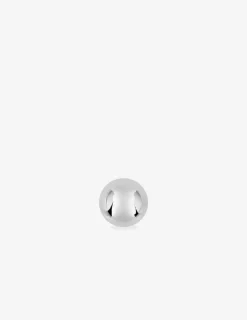 Boucle d'oreille boule unitaire en argent 925 ‰ rhodié, diamètre 5 mm SO OR