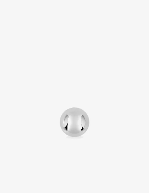Boucle d'oreille boule unitaire en argent 925 ‰ rhodié, diamètre 5 mm SO OR