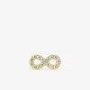 Boucle d'oreille clou à l'unité plaqué or, motif infini et oxydes de zirconium SO OR