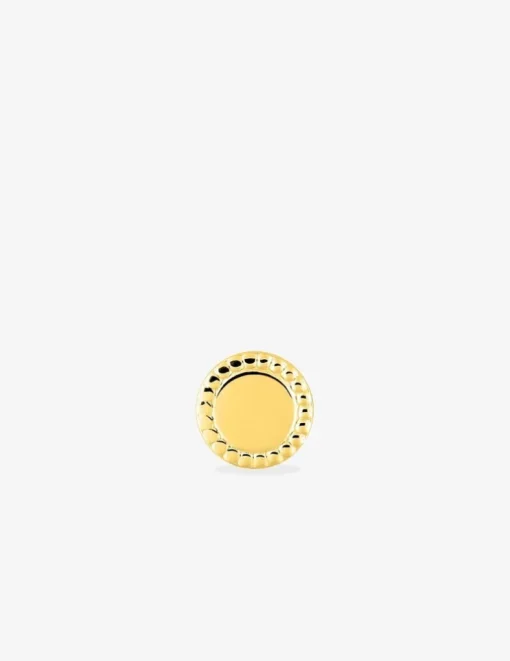 Boucle d'oreille clou unitaire en plaqué or SO OR