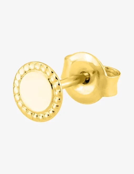 Boucle d'oreille clou unitaire en plaqué or SO OR