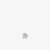 Boucle d'oreille clou unitaire en argent 925 ‰ rhodié avec oxyde de zirconium SO OR