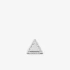 Boucle d'oreille clou unitaire en argent 925 ‰ rhodié, motif triangulaire SO OR