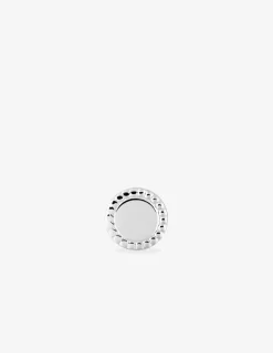 Boucle d'oreille clou unitaire en argent 925 ‰ rhodié SO OR