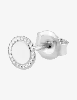 Boucle d'oreille clou unitaire en argent 925 ‰ rhodié SO OR