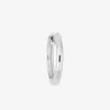 Boucle d'oreille créole à l'unité en argent 925 ‰ rhodié, diamètre 13 mm SO OR