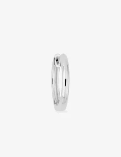 Boucle d'oreille créole à l'unité en argent 925 ‰ rhodié, diamètre 13 mm SO OR