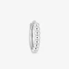 Boucle d'oreille créole à l'unité en argent 925 ‰ rhodié, motif boule SO OR