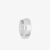 Boucle d'oreille créole à l'unité en argent 925 ‰ rhodié, diamètre 10,6 mm SO OR