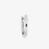 Boucle d'oreille créole à l'unité en argent 925 ‰ rhodié, diamètre 12,3 mm SO OR