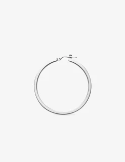 Boucle d'oreilles créole argent 925‰ fil carré SO OR