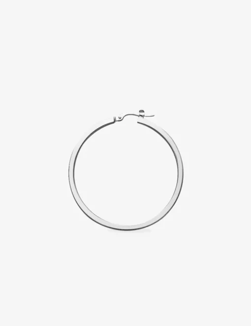 Boucle d'oreilles créole argent 925‰ fil carré SO OR