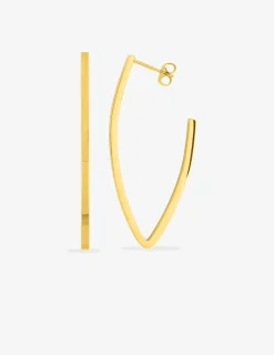 Boucles d'oreilles acier doré style créoles brisées fantaisie SO OR