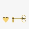 Boucles d'oreilles acier doré bouton cœur SO OR