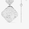 Boucles d'oreilles acier gris losange tendance SO OR