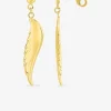 Boucles d'oreilles ailes d'anges or jaune 375 ‰ SO OR