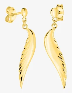 Boucles d'oreilles ailes d'anges or jaune 375 ‰ SO OR