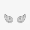Boucles d'oreilles ailes d'ange argent rhodié 925‰ avec oxyde de zirconium SO OR