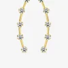 Boucles d'oreilles arc or jaune 375‰ et oxydes de zirconium sertis 6 griffes SO OR