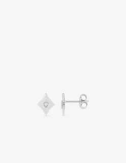 Boucles d'oreilles argent 925 ‰ rhodié et oxydes de zirconium SO OR
