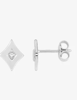 Boucles d'oreilles argent 925 ‰ rhodié et oxydes de zirconium SO OR
