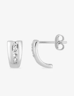 Boucles d'oreilles argent rhodié 925 %o avec oxyde de zirconium 11mm 1,35 g SO OR