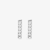 Boucles d'oreilles argent rhodié 925% avec oxyde de zirconium 9 mm SO OR