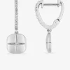 Boucles d'oreilles argent 925 ‰ demi-créole avec oxyde de zirconium SO OR