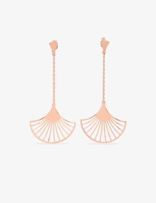 Boucles d'oreilles Art déco motif or rose 750‰ SO OR