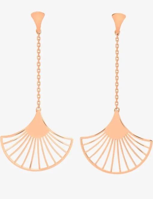 Boucles d'oreilles Art déco motif or rose 750‰ SO OR