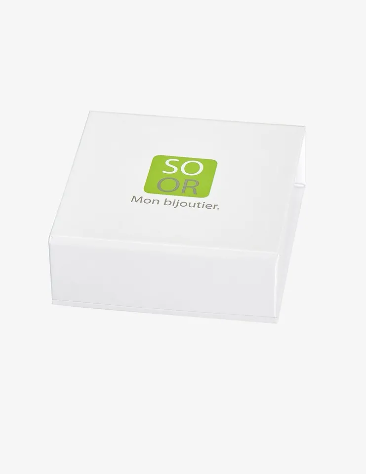 Boucles d'oreilles bicolores cœurs or 375‰ SO OR