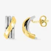 Boucles d'oreilles bicolores or 375‰ SO OR