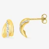 Boucles d'oreilles bicolores or 375‰ SO OR