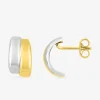 Boucles d'oreilles bicolores or 375‰ SO OR