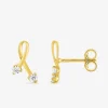 Boucles d'oreilles boucle or jaune 375‰ et oxydes de zirconium SO OR