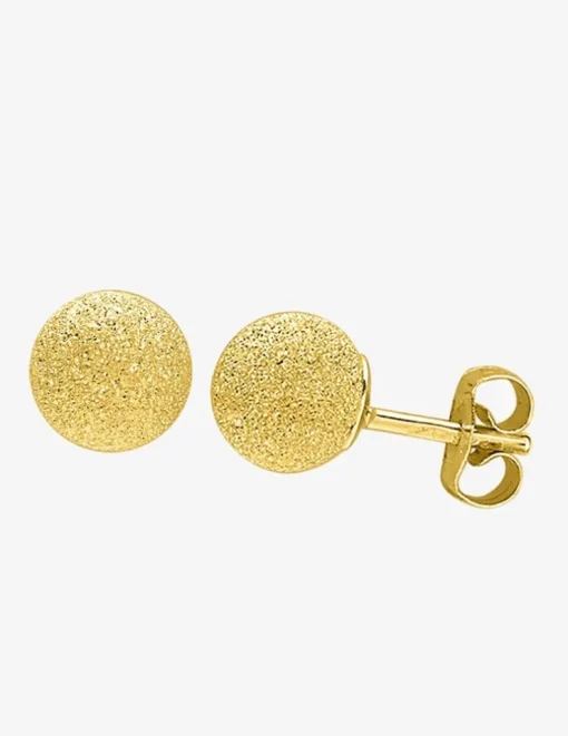 Boucles d'oreilles boules or jaune 375‰ de 5 mm de diamètre SO OR