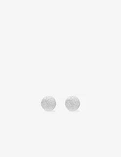 Boucles d'oreilles boules or blanc 375‰ de 4 mm de diamètre SO OR