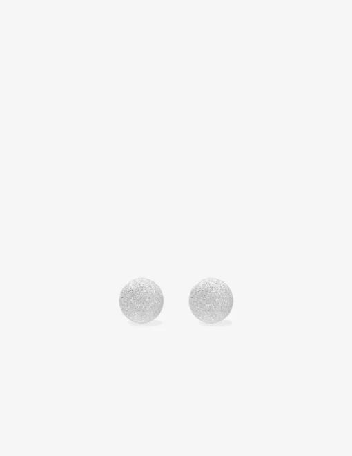 Boucles d'oreilles boules or blanc 375‰ de 4 mm de diamètre SO OR