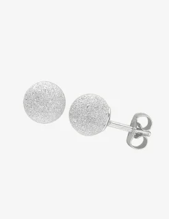 Boucles d'oreilles boules or blanc 375‰ de 4 mm de diamètre SO OR