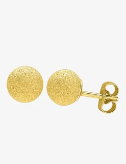 Boucles d'oreilles boules or jaune 375‰ de 6 mm de diamètre SO OR