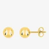 Boucles d'oreilles boules 6 mm or jaune 750 ‰ SO OR
