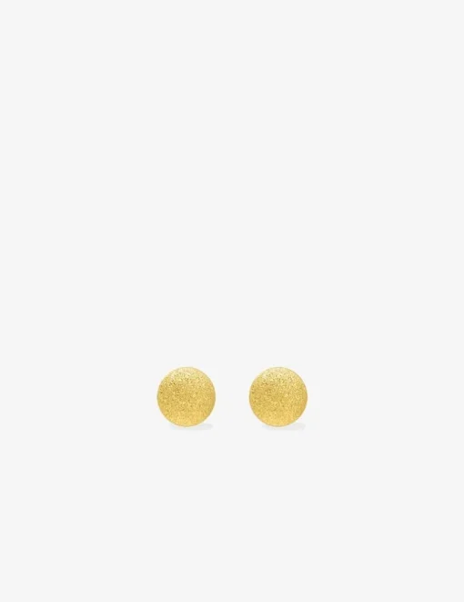 Boucles d'oreilles boules or jaune 375‰ de 4 mm de diamètre SO OR